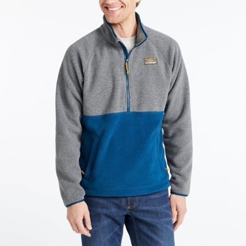 Men’s L.L. Bean Mountain Classic Colorblock Fleece Pullover Size XXL Tall